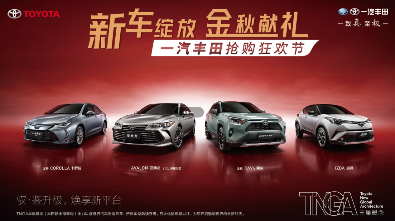新車綻放(fàng) 金秋獻禮 一汽豐田搶購(gòu)狂歡節